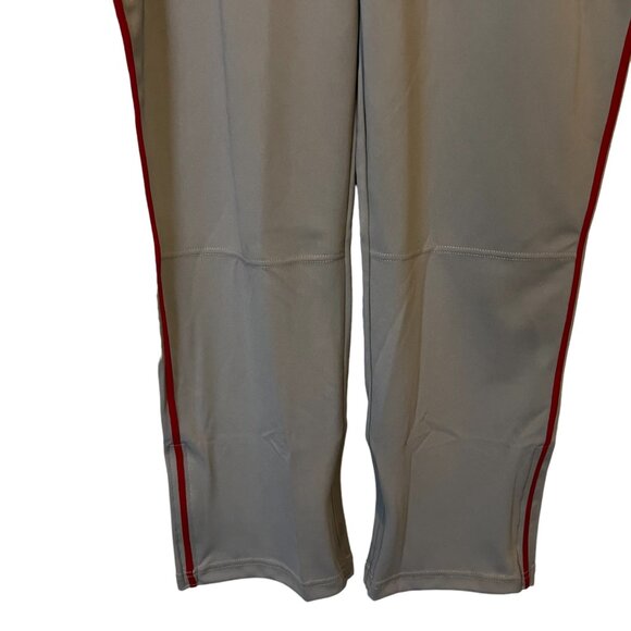 Champro Triple Crown Baseball Long Pants Mens XL  40" Waist Gray Red Strip Open - Picture 3 of 16